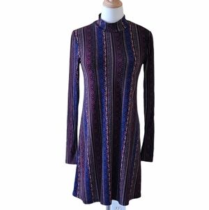BCBGeneration Mock Neck Long Sleeve Mini Dress Sz XS